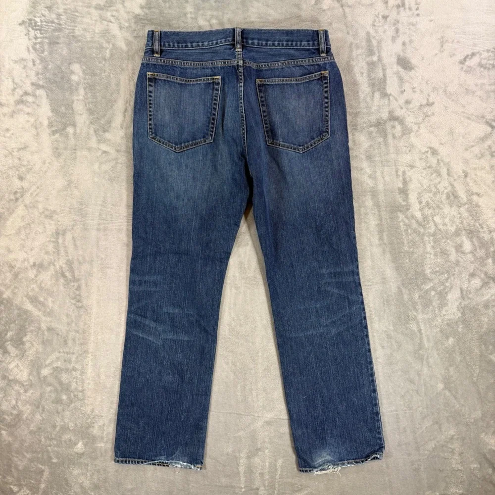 J.Crew The Bleecker Straight Leg Jeans‎ Men's Size 32x28 Blue Medium Wash Denim